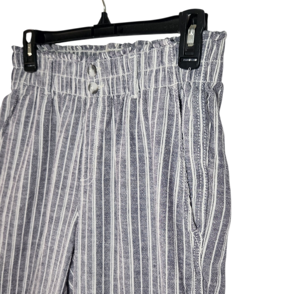 Briggs New York Blue Striped Linen Blend Pants Small - Picture 3 of 13